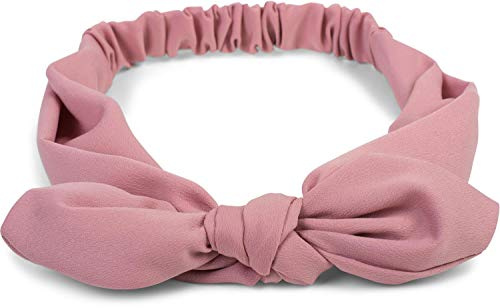 styleBREAKER Damen Haarband Rockabilly Schleife Polyester | Einfarbiges Pinup Headband, anpassbarer Gummizug im Nacken, passend für 49-59 cm Kopfumfang, 4 cm breit, formstabil.
