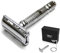 Amour Noir 1950's Classic Vintage Double Edge Butterfly Safety Razor comes with Chrome Resting Stand Twist Handle Mechanism in Luxury Gift Box