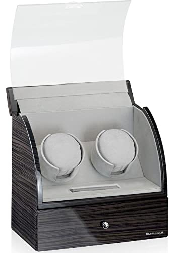DESIGNHÜTTE® Uhrenbeweger Basel 2 LCD Doak für 2 Automatikuhren