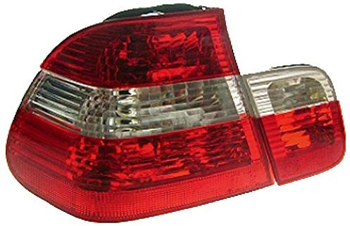 Rückleuchten Set (links & rechts) E46 4-tür 01-05 Klarglas rot-wiess