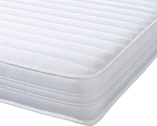 eXtreme comfort ltd White Sirocco Hybrid Single Mattress (90 x 190cm), 18cm Deep with Memory Foam & Open Coil Spring. Soft Comfort Feel. UK Made, Rolled & Boxed