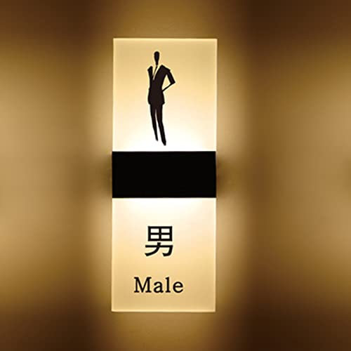 YANYUESHOP Unisex-Toilettenschild, beleuchtetes WC-Schild, Acryl-Badezimmerschild für Zuhause, Büro, Restaurant, Bar, öffentliche Orte
