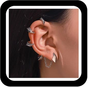 Wendalern Krallenohrring Silber Drachenkralle Ohrclip Punk Ohrstecker Ohrring Persönlichkeit Ohrring Manschette Hängeohrring Wickelohrring Schmuck Für Frauen Männer