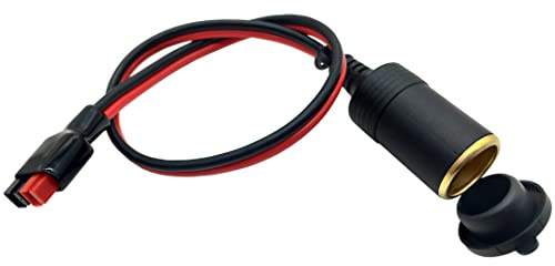 Halokny Kfz-Zigarettenanzünder-Buchse, 12 AWG, robustes Kabel, 45 A, 50 cm, kompatibel mit Anderson-Anschluss