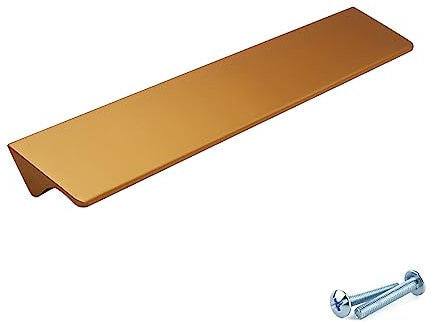M4TEC Fingerzug-Griffe aus Metall Moderne Küchentürgriffe Schrankzuggriffe Schubladen-Ziehgriffe Schlafzimmer Bad Möbelgriffe. Serie VD8: 96 mm BA 10er Pack Kupfer