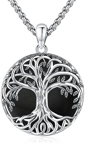 Eusense Ciondolo Albero Della Vita Collane Gioielleria Albero Della Vita Donna in Argento Sterling 925
