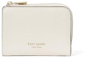 Kate Spade New York Ava Women's Bifold Zipper Grained Leather Wallet, Multicolour Scroll, One Size
