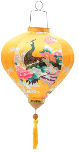 Cabilock Chinesische Peacock Laterne 15.4 Zoll Wasserdichter Papierlampion Für Party Deko Gartenbeleuchtung Outdoor Festival Hängedekoration