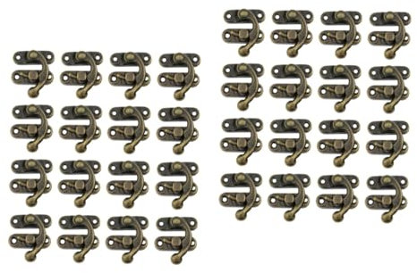 60 Stk verschlussclips sperrriegel Schließklammern Schließriegel Riegel greift Fallschnalle Haspen und Schlösser Brustschloss Feder Schnalle Boxschnalle