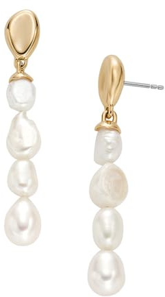 Skagen Damen-Ohrring Agnethe Pearl Gold aus Edelstahl, SKJ1827710