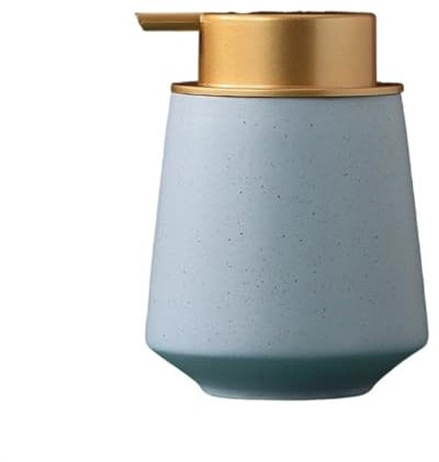Distributeur Savon Liquide Distributeur de savon en céramique avec pompe facile à presser, pichet à savon en porcelaine de 400ml, bouteille de Lotion for salle de bain ou évier de cuisine Distributeur