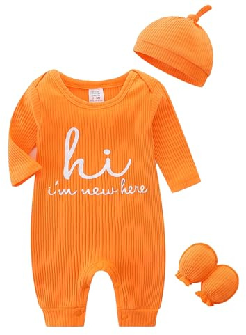 KIDDLETOWN Nyfödd babydräkt flicka pojke, bomull sparkdräkt baby flicka 0-3 månader, babydräkt pojke, baby pyjamas, baby sparkdräkt babyoverall kläder
