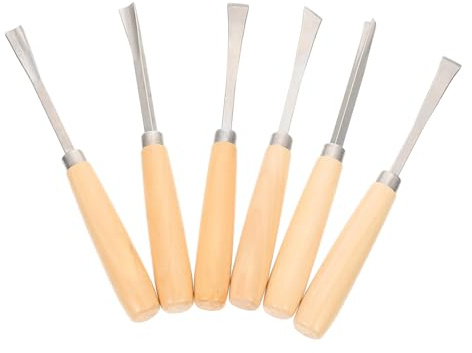 TEHAUX 6pezzi Coltelli Da Intaglio Legno Professionale Strumenti Per Incisione Del Legno Kit Strumenti Per Modelli Artigianali