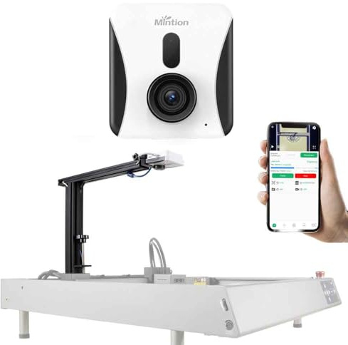 Mintion Upgrade Lasercam Lightburn Caméra laser pour gravure laser, caméra timelapse, pont sans fil, surveillance et contrôle à distance, positionnement, caméra de suivi d'image