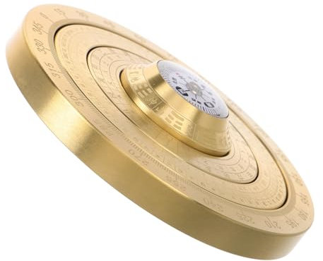 ifundom Mini Luo Pan Feng Shui Kompass Aus Kupfer Tragbare Bagua Figurine Für Positive Energie Traditionelles Design Für Tischdekoration Und Feng Shui Anwendungen