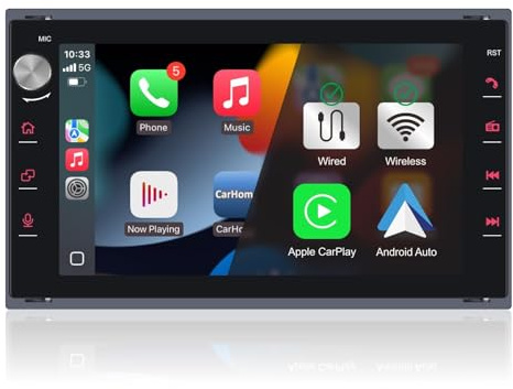 Autoradio pour VW lbiza 6L Fox Polo Passat Golf Jetta Renault Radio sans Fil CarPlay Android Auto Bluetooth/FM/AM RDS