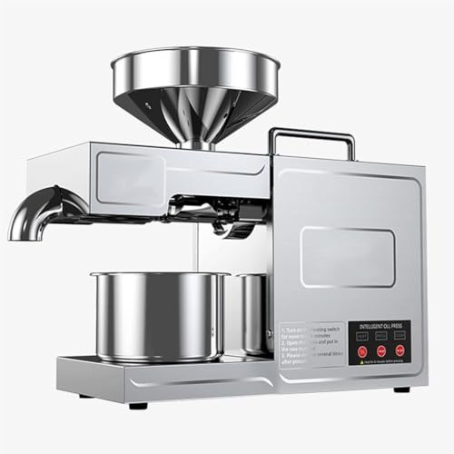 Automatische ölpresse 820 W, ölextraktor Aus Edelstahl, Kalt-/Heißpresse, ölmühle Für Nüsse Und Samen, Gewerblich, Für Erdnüsse, Sonnenblumen, Walnüsse, Leinsamen, Sesam