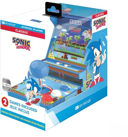 My Arcade Sonic Player: Consola de Videojuegos Retro, Juegos para niños y Adultos, 2 Juegos en 1, visualización a Todo Color de 3.5 Pulgadas