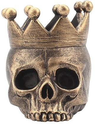 Alipis 1pezzi Portacandela in Resina Stile Retrò Candeliere Forma di Teschio per Feste di Halloween Decorativo e Resistente per Atmosfere Strane e Sacre