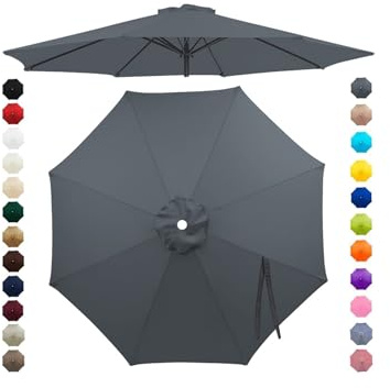 Chinimon Replacement Parasol Canopy 2m/2.5m/2.7m/3m/3.5m fits 6/8 Arms