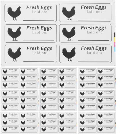 Artibetter Egg Produce Date Sticker Sheets Self Adhesive Egg Labels for Fresh Eggs Farm Fresh Dates Label for Cartons Easy Peel Packaging Labels for Small Farms and Farmers Market Use