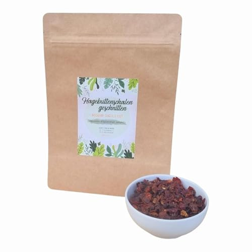 IGART FOODeWOOD Cáscaras di rosa canina essiccate 200g, tagliate, tè alle erbe di rosa canina