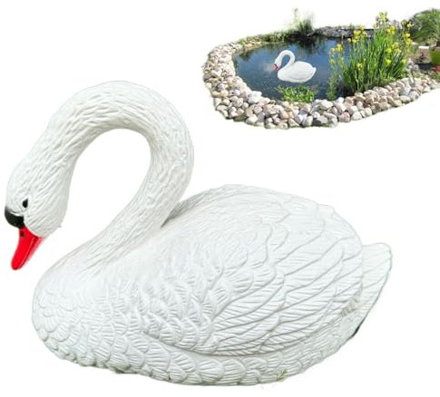 Statua Di Oche Per Esterno | Statua Di Oche Da Giardino | Figura Animale Cigno Decorazione Galleggiante In Acqua Per Piscine Domestiche Cortili Stagni Interni Patio Portico Acqua Prato Esterno