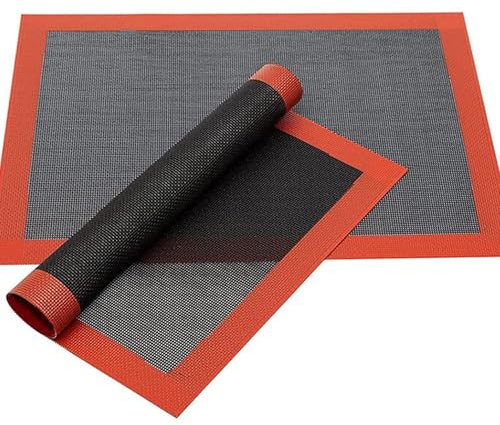 Tapis À Pâtisserie En Silicone Pour La Cuisson, Antidérapant Tapis De Cuisson En Silicone Extra Épais, 40x30/40x60 Cm Anti-Adhérent Feuille De Cuissons Pour Macaron Pizza Pain Pâte