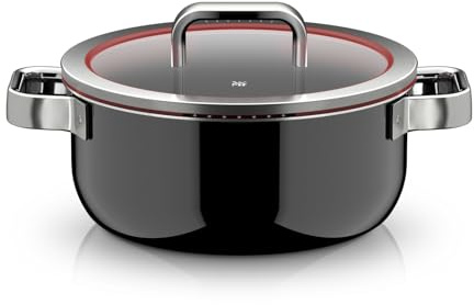 WMF Fusiontec Function Pro, Bratentopf mit Deckel, 24 cm, kratzfestes Material, Kochtopf Induktion, für alle Herdarten geeignet, Made in Germany, schwarz, 0518545290