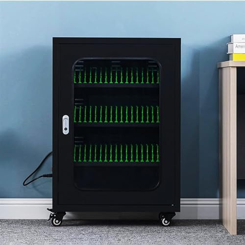 Standing Cell Phone Storage Cabinet with USB Charging, Organizer and Charging Station for Office Conference Rooms and Workspaces