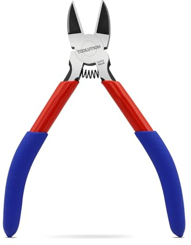 TOOLUTION Alicates de Corte Diagonal de 5 Pulgadas (13 cm) - Cortador de Alambre Lateral para Manualidades - Tenazas con Resorte y Corte al Ras para Joyería y Flores Artificiales 1 Pack