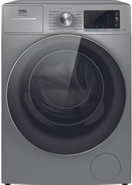 Beko Professional AWB 912S/PRO freistehende Waschmaschine, zertifiziert für den gewerblichen Gebrauch, 9 kg, Schleuderwahl 1200 U/min, silber