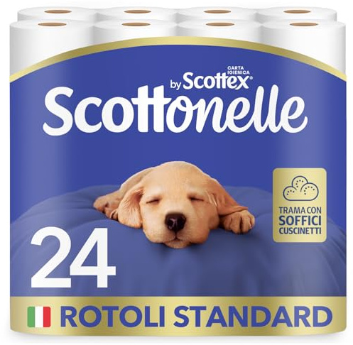 Scottonelle Carta Igienica, Soffice e Trapuntata, 24 Rotoli