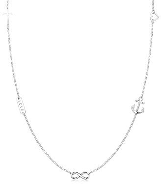 Elli Damen Halskette Infinity Kreuz Anker Herz