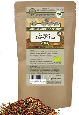 direct&friendly Bio Grillgewürz Spicy Rauch Rub (Spicy Rauch Rub)