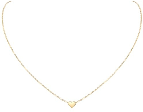 ChicSilver 18K Gold Plated Sterling Silver Tiny Heart Pendant Necklace Endlessness Love Dainty Necklace for Women Christmas Necklace