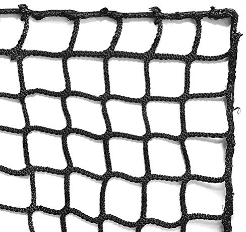 Aoneky Fotboll Backstop Nät - 3x3/4,5/6/9/12 meter, Polyester Rep, Barriärnät för Sport Basket Fotboll, Stoppa Bollen Nät för Utomhus Bakgård Trädgård, Multisportnät för Sportträning, Svart (3×9M)