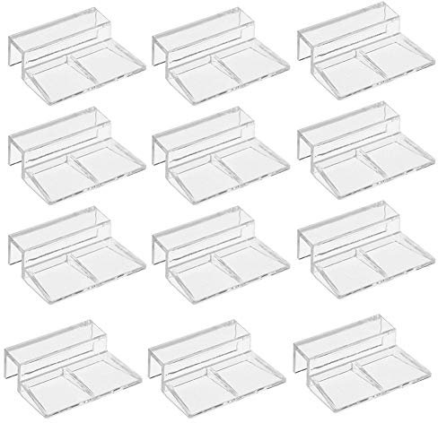 12 Stück Aquariumabdeckungshalterung 10 mm Fischtank-Clips Acryl Aquarium Glas Abdeckung Clip Transparent Fisch Tank Deckel Halter Unterstützung Universal Deckel Clips für randlose Aquarien