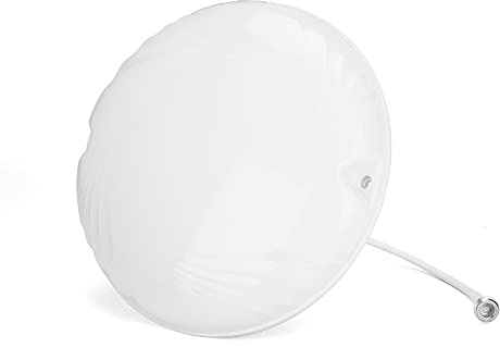 ZDTECH Ultra Thin Dome Ceiling Antenna, Omni-Directional Indoor Antenna, Wide Band Mount Dome Ant with N-Female Connector for Cell Phone Signal Booster Router Gateway (698 to 4000 MHz)