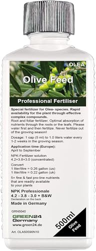 GREEN 24 Engrais olivier HIGH-TECH Olea NPK, pour plantes en massifs et bacs. 500ml
