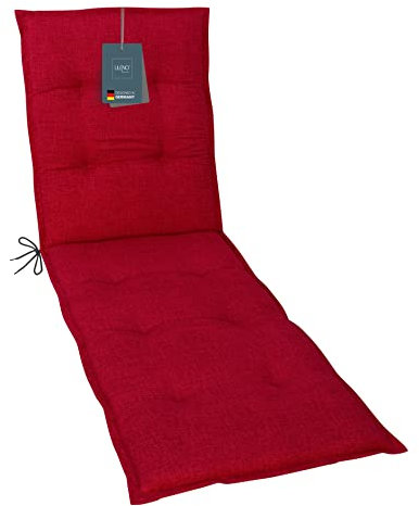 LILENO HOME Sonnenliege Auflage [1er Set - Rollliege] in Bordeaux - Perfekt für Strandliege und Gartenliege - Polster für Gartenliege (190x60x6cm)