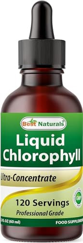 Best Naturals Liquid Chlorophyll Drops - 50 mg - 120 Servings Per Glass Bottle - 2 FL OZ (Pack of 3)