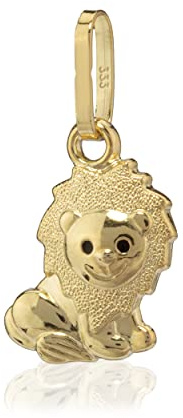 NKlaus Kettenanhänger kleiner Löwe baby 333 Gelb Gold 8 Karat 11,5mm glänzendes Amulett 6513