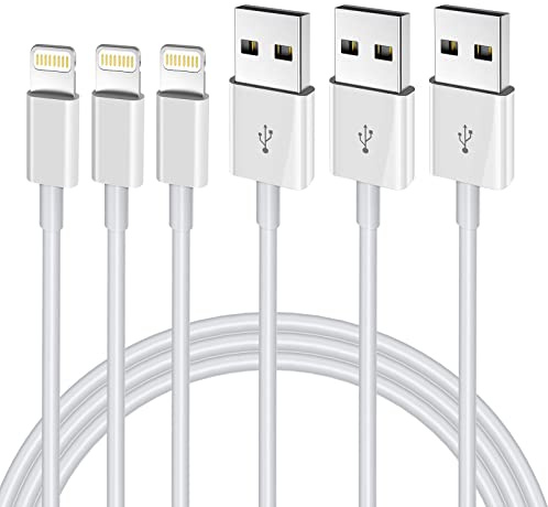 iPhone Charger 3FT, [Apple MFi Certified] Lightning Cable Original 3Pack USB Fast Charging Data Sync Cord Compatible with iPhone 13/12/11 Pro Max/XS MAX/XR/XS/X/8/7/Plus/6S/6/SE/5S(3Pack)
