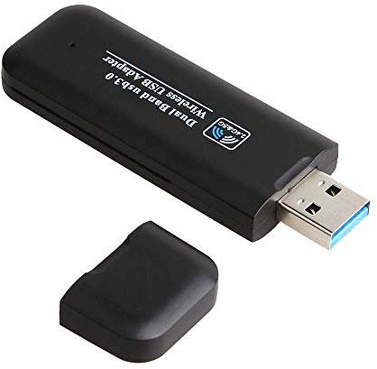 Flisdtry Adaptador inalámbrico USB 3.0 Adaptador de red 1200 Mbps 5.8 GHz 2.4 GHz Dual Band AC1200 WiFi Dongle 802.11 G N AC