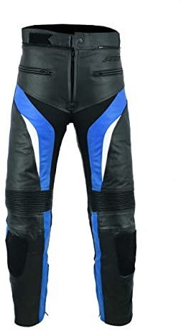 RKsports Mens Speed 7 Leather Cowhide Motorcycle Motorbike Jeans Trousers