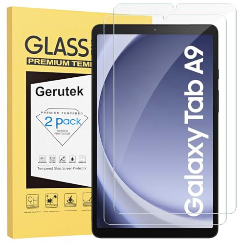 Gerutek 2-Pack Screen Protector for Samsung Galaxy Tab A11/A9 8.7 inch, SM-X133/X135/SM-X110/X115 Tempered Glass Screen Protector Film [Ultra Clear][Anti Scratch][Easy Install] for Galay Tab A11/ A9