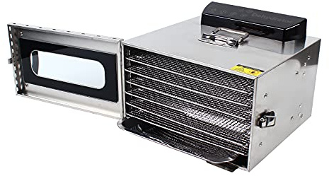 Deshidratador Alimentario Temperial de Acero Inoxidable Con Bandejas Eléctricas Desmontables para Carne, Pescado, Frutas y Champiñones