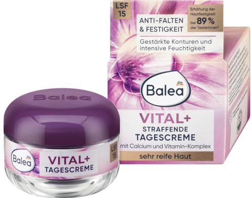 Balea Gesichtscreme Vital + straffend LSF 15, 50 ml
