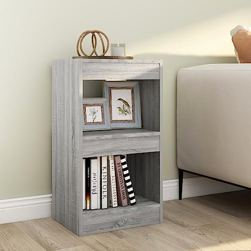 BUKSCYJS bücherturm freistehend,küchen regalBücherregal/Raumteiler Grau Sonoma 40x30x72 cmGeeignet für Schlafzimmer, Arbeitszimmer, Wohnzimmer, Büro, Empfangsraum